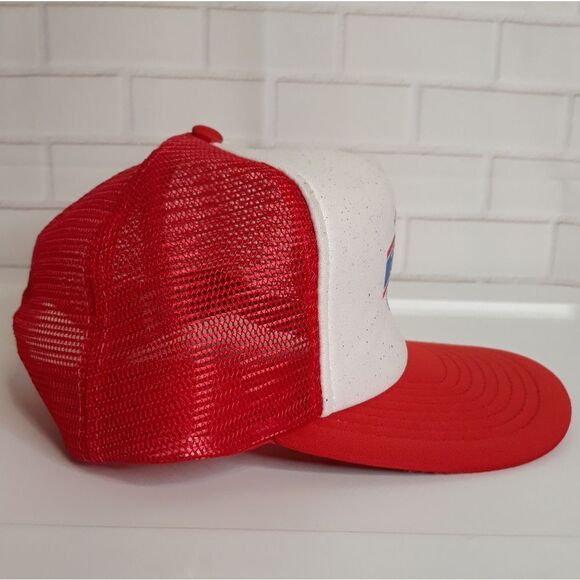 Vintage 80's Northrop US Air Force USA Red White Blue Speedway Snapback Hat Cap - Picture 6 of 12